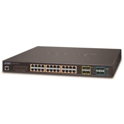 Planet GS-5220-24UPL4X, Smart Ultra PoE switch 24x TP,4x SFP 1Gb, 4x SFP+ 10Gbase-X,Web/ONVIF, 802.3bt-600W
