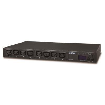 IPM-8220, IP ovládání 8x zásuvek 230V/10A, LED+displej, wattmetry, možnost senzoru, rackmount 19/1U