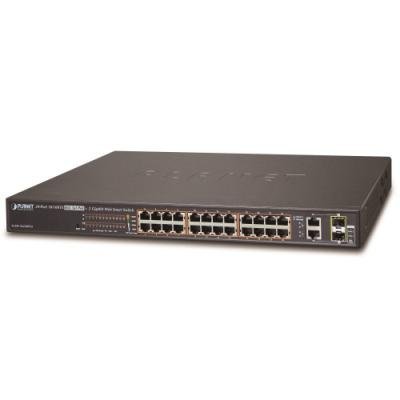 FGSW-2624HPS4 PoE switch 24x 100-TX, 2x 1000-T/SFP, Web/SNMP, STP/RSTP, IGMPv2, 420W