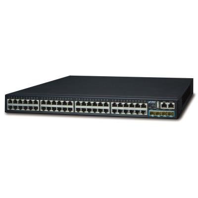 Planet SGS-6341-48T4X L3 switch, 48x 1000Base-T, 4x 10Gb SFP+, HW/IP stack, VSF/Cluster switch