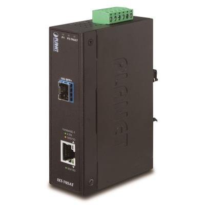 Planet XT-705A průmyslový konvertor 10G/5G/2.5G/1G/100M / miniGBIC SFP+ 10GBASE-X, IP30, -40 až +75°C, dual power