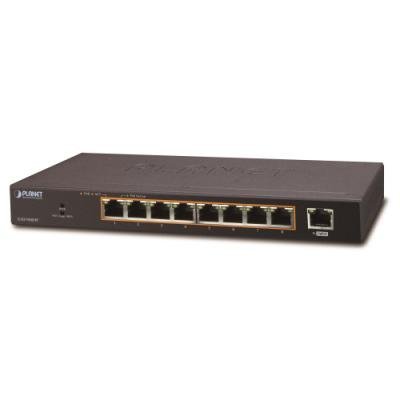 PLANET PoE switch 1Gbps, 9xTP, 8xPoE 802.3at 30W/120W, fanless