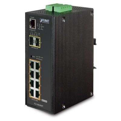 Planet IGS-10020HPT Průmyslový Switch 8x 10/100/1000 PoE+ (240W) + 2x 100/1000 SFP, Management, -40 +75°C, 12-48VDC