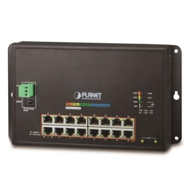 Planet WGS-4215-16P2S nástěnný L2/L4 PoE switch, 16x1Gb+2xSFP, extendmód 10Mb, PoE802.3at 240W, -10~60°C,48-56VDC,fanles