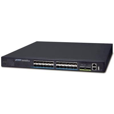 Planet XGS-5240-24X2QR L2+ switch, 24x 10Gb SFP+, 2x 40Gb QSFP+, HW/IP stack, VSF/Cluster switch, Dual Power (AC+DC)