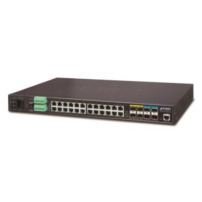 IGS-5225-20T4C2X, 24x 1000Base-T,2x 10Gb SFP+, 4x SFP,L3, WEB/SNMPv3,-40 až 75°C,AC+DC, IP30,fanless