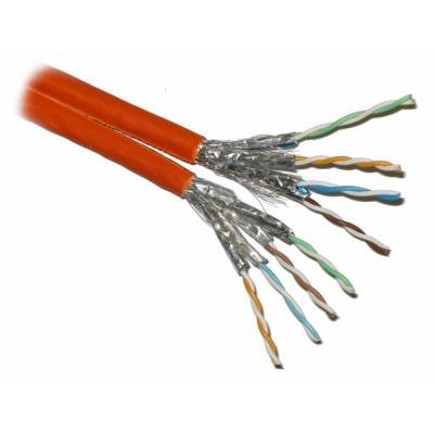 PLANET kabel FTP, drát, Cat 6A, 4p, 500MHz, LS0H, stíněný každý pár, Planet Elite, oranžový, Dca, balení 100m TWIN
