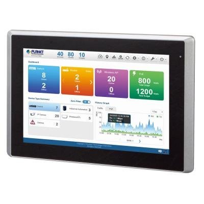 PLANET kontrolér pro 1024 zařízení (AP, router, switch, atd)/ 2x LAN/ Web, SNMP/ 10,1" LCD/ IP66