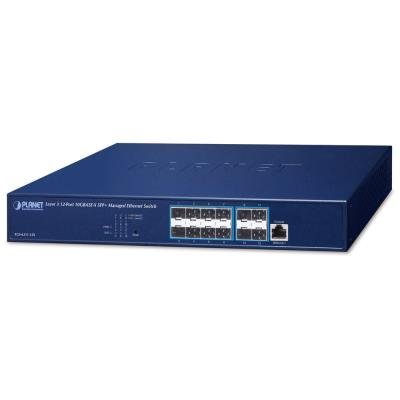 Planet XGS-6311-12X L3 switch, 12x10G SFP+, Web/SNMP/konzole/Telnet, L3 RIP/OSPF, QoS
