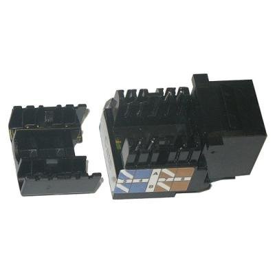 Keystone jack RJ45 narážecí, Cat6, UTP černý 