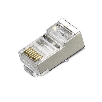 Konektor STP RJ45 Cat 6, vkládané rozpletení, i pro kabely průměru 7,5mm