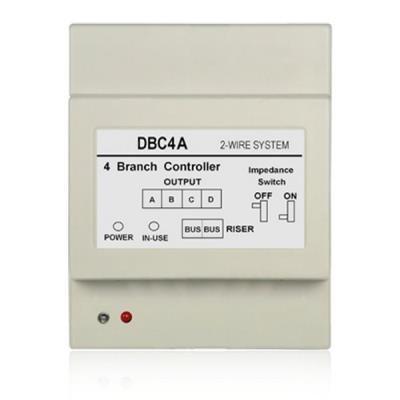 ROZBALENÉ - Rozbočovač hlavního vedení, D2, 1:4, lze připojt různé dveřníky nebo různé monitory(max 4), DIN rail
