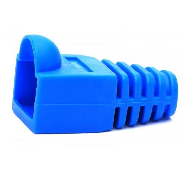 RJ45 connector plug cover blue (bubble)