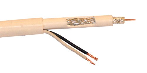 XtendLan Koaxiální kabel kombinovaný xl-RG 59W (75 Ohm) 0.81mm + 2x 1mm2 vodič, PVC bílý, 27m