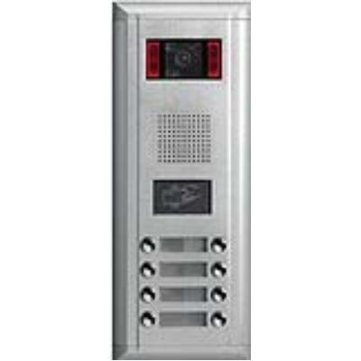 XtendLan Dveřní stanice pro D2, 8x zvonek, CCD 1/3", nerez ocel, 2-drát, RFID čtečka, IP45, 1-zámek