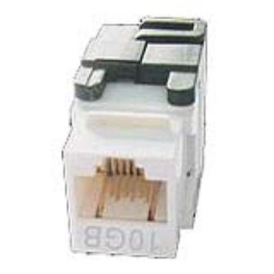 XtendLan Keystone jack RJ45 narážecí Cat6A, UTP, bílý, 180 st., narážení zezadu