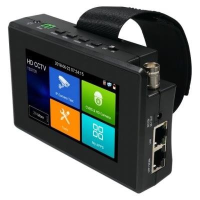 XtendLan Ruční tester IP a analog kamer, 4" touch, LAN, PoE, video-in, CVI/AHD/TVI, 12V out