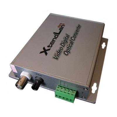 XtendLan HD-CVI/AHD/TVI/PAL opto konvertor, až do 1080p, 2x Video, 1x COM, 2x I/O, ST, single i multimode, pár