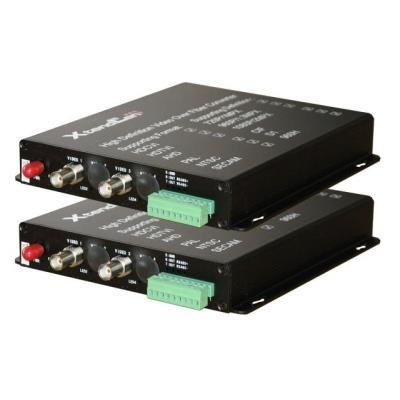 XtendLan HD-CVI/AHD/TVI/PAL opto konvertor, až do 5Mpix, 2x Video, 1xCOM, SC, single i multimode, pár