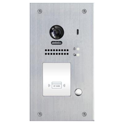 XtendLan Dveřní stanice 2-drát D2/ 1x zvonek/ kamera 170st/ zapuštěná montáž/ RFID 125kHz