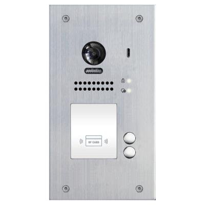 XtendLan Dveřní stanice 2-drát D2/ 2x zvonek/ kamera 170st/ zapuštěná montáž/ RFID 125kHz