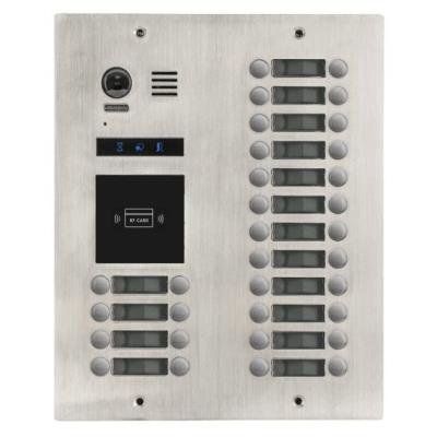 XtendLan Dveřní stanice 2-drát D2/ 32x zvonek dvouřadově/ kamera 170st/ zápustná montáž/ RFID 125kHz