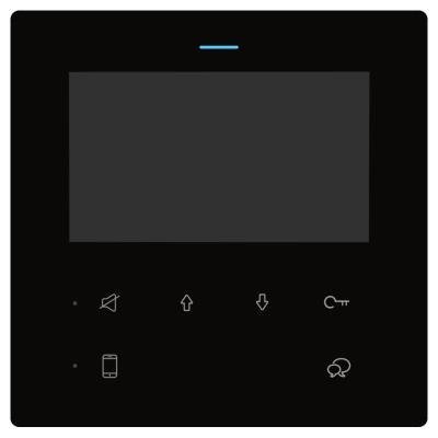 XtendLan Bytový monitor 2-drát D2/ LCD 4,3" 480x272/ CZ menu/ černý/ tenký 14mm