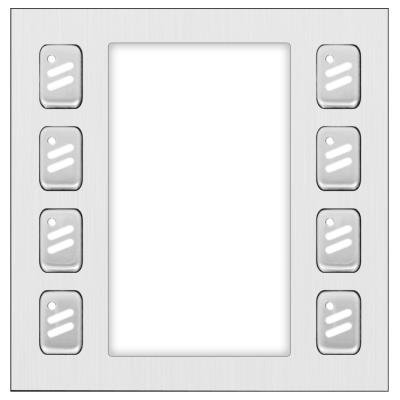 XtendLan modul 8x tlačítko mechanické dvouřadé (DPC-IP81 a DPC-D281)