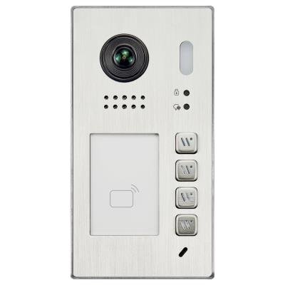 XtendLan Dveřní stanice Digital 2-drát/ 4x zvonek/ 2Mpix 170st/ IR/ dual RFID 125kHz a 13,56MHz/ povrchová montáž