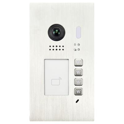 XtendLan Dveřní stanice Digital 2-drát/ 4x zvonek/ 2Mpix 170st/ IR/ dual RFID 125kHz a 13,56MHz/ zápustná montáž
