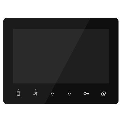 XtendLan Bytový monitor 2-drát D2/ LCD 7" 800x480/ dotyková tlačítka/ CZ menu/ černý/ tenký 14mm