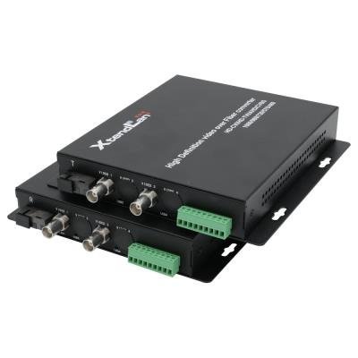 XtendLan HD-CVI/AHD/TVI/PAL opto konvertor, až do 5Mpix, 2x video, 2x COM, SC, single i multimode, pár