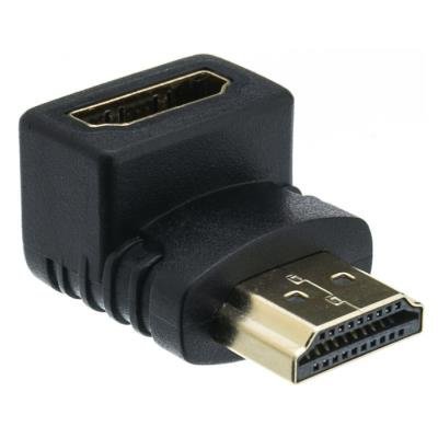 Spojka HDMI (M) s HDMI (F), pravoúhlá