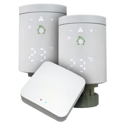 XTENDLAN THL04 Tuya chytrý set brána Zigbee + 2x hlavice displej na boku