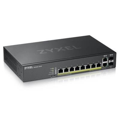 ZyXEL GS2220-10HP 8-port GbE L2 PoE switch, GbE Uplink, 1 year NCC Pro pack license bundled