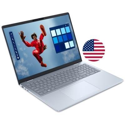 DELL 16 Plus DB16250/ Core Ultra 7 256V/ 16GB/ 512GB SSD/ 16" 2.5K/ FPR/ US KB/ W11Pro/ modrý/ 3Y PS NBD on-site