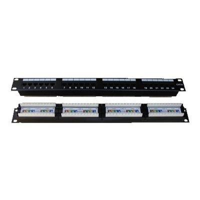 DATACOM Patch panel 19" UTP 24 port CAT6 DUAL 1U BK (4x6p)