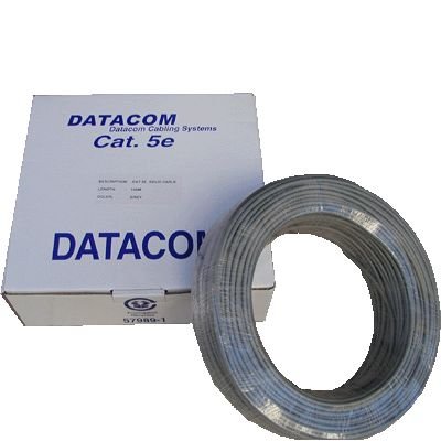 DATACOM kabel drát C5E UTP PVC 100m šedý