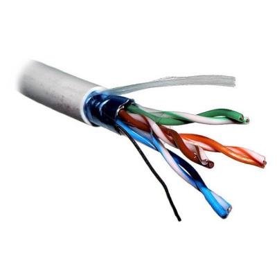 Solarix FTP kabel Cat5E, drát, PVC - šedý, stíněný (SXKD-5E-FTP-PVC) - metráž