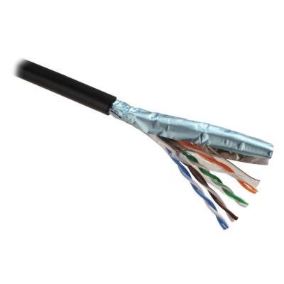 Solarix FTP venkovní kabel Cat5E, drát, PE - černý, stíněný (SXKD-5E-FTP-PE) - metráž