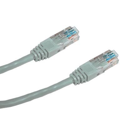Patch kabel DATACOM UTP cat.5e 0,25m šedý