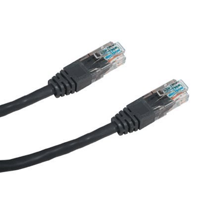 Patch kabel DATACOM UTP cat.5e 0,25m černý