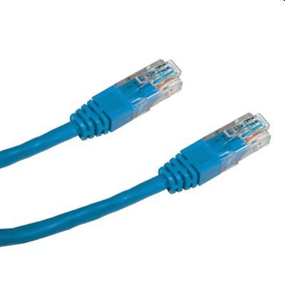 Patch kabel DATACOM UTP cat.5e 0,25m modrý
