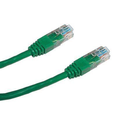 Patch kabel DATACOM UTP cat.5e 0,25m zelený