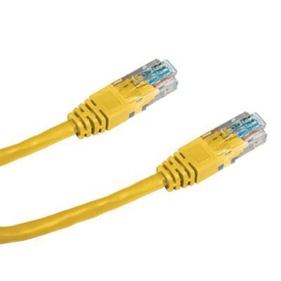 Patch kabel DATACOM UTP cat.5e 0,25m žlutý