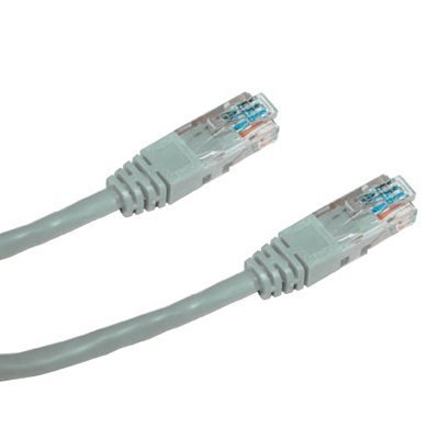 Patch kabel DATACOM UTP cat.5e 0,5 m šedý