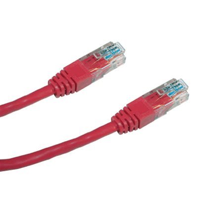 Patch kabel DATACOM UTP cat.5e 0,5 m červený