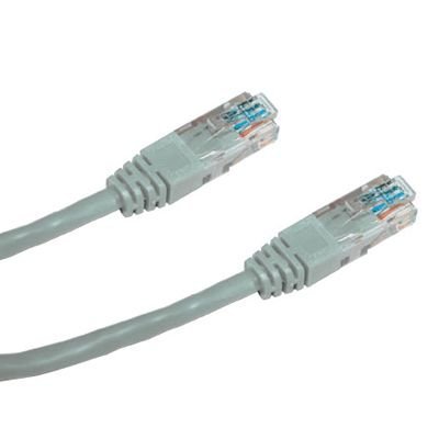 DATACOM Patch kabel UTP CAT5E 0,5m (x) šedý křížený