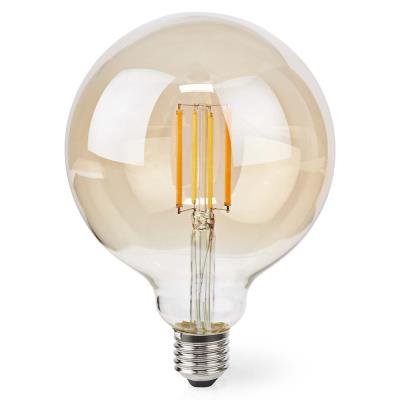 POŠKOZENÝ OBAL - NEDIS Wi-Fi chytrá LED žárovka s vláknem/ E27/ G125/ 7W/ 230V/ 806lm/ teplá bílá/ 1800 - 3000K/ stmívatelná