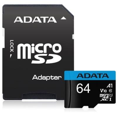 ADATA Premier 64GB microSDXC / UHS-I CLASS10 A1 / 85/25 MB/s / + adaptér